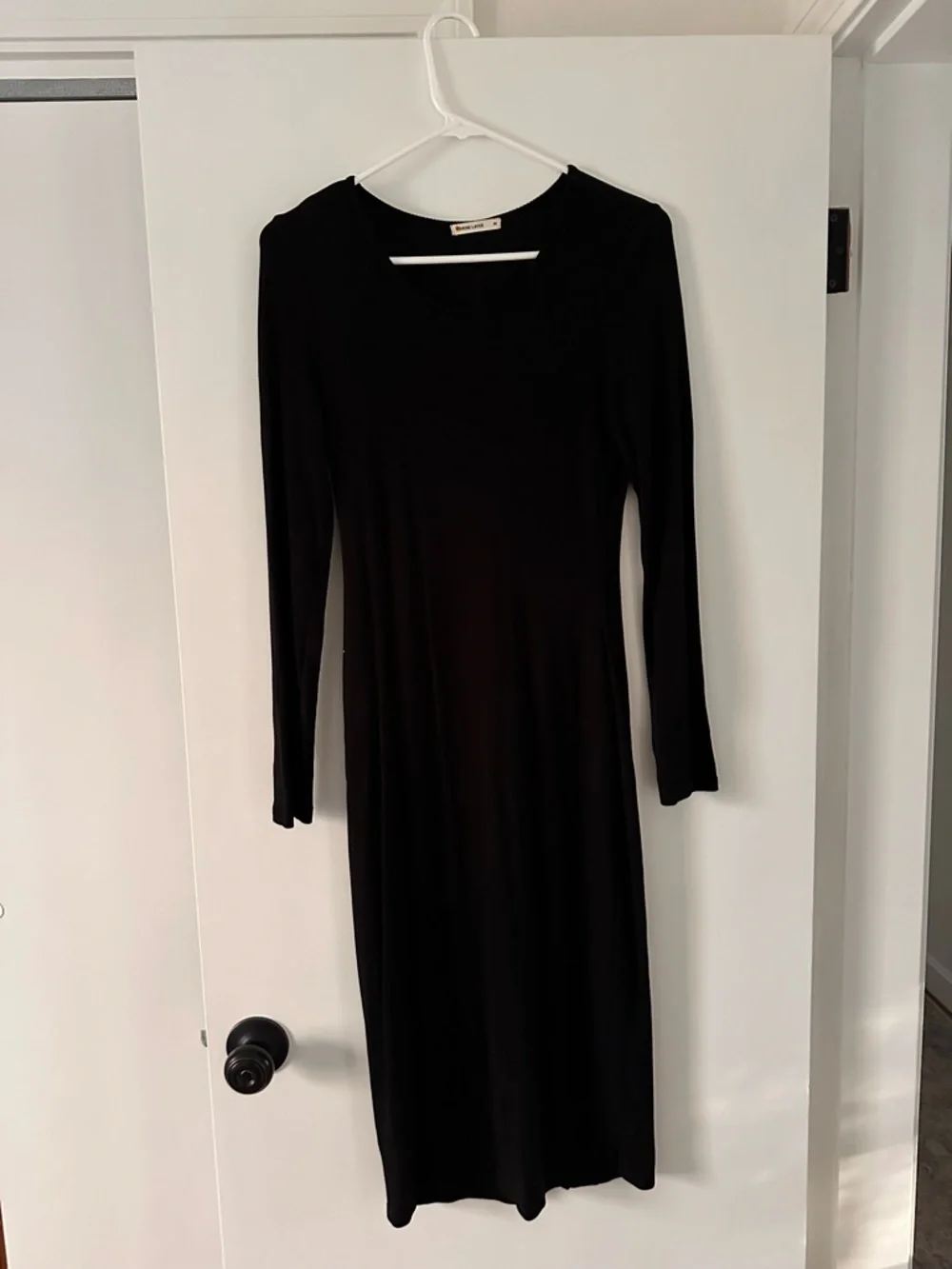 Marine Layer Black Long Sleeve Midi Dress great condition size Medium
